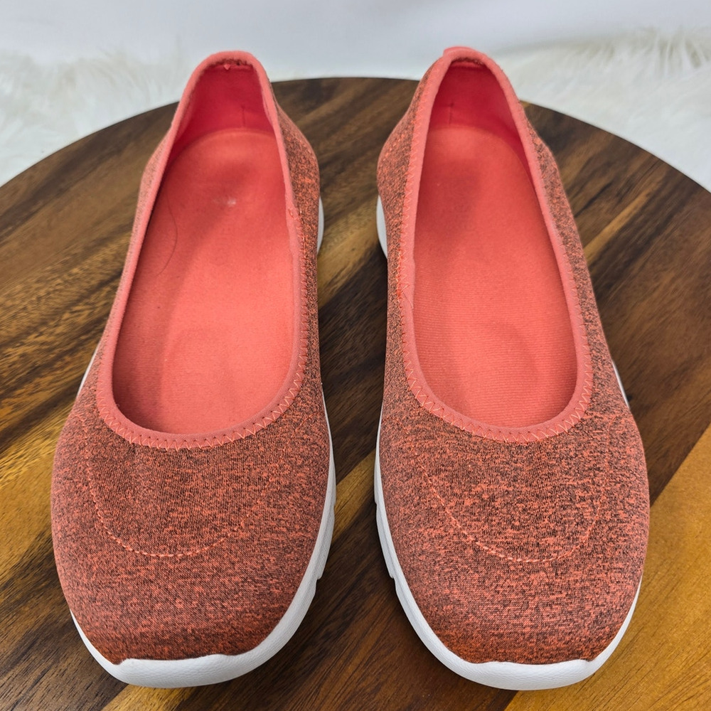Spenco Heathered Orange Daily Stretch Jersey Women's Slip On Shoes 9.5